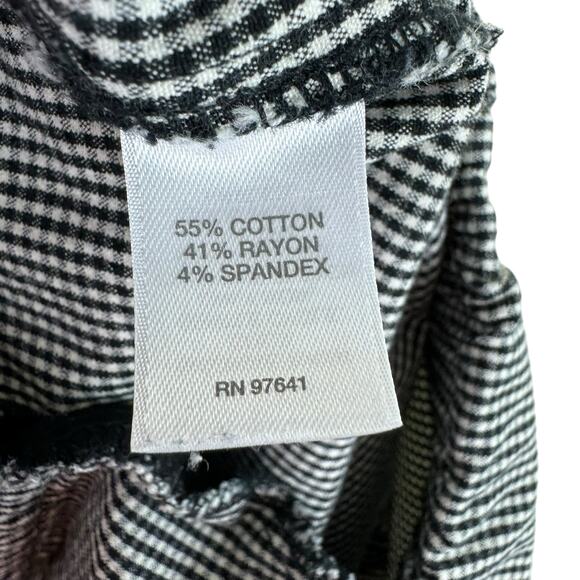 J. Jill Black White Checkered Gingham Premium Bistretch Ankle Fit Pants Size 12 - Picture 5 of 6
